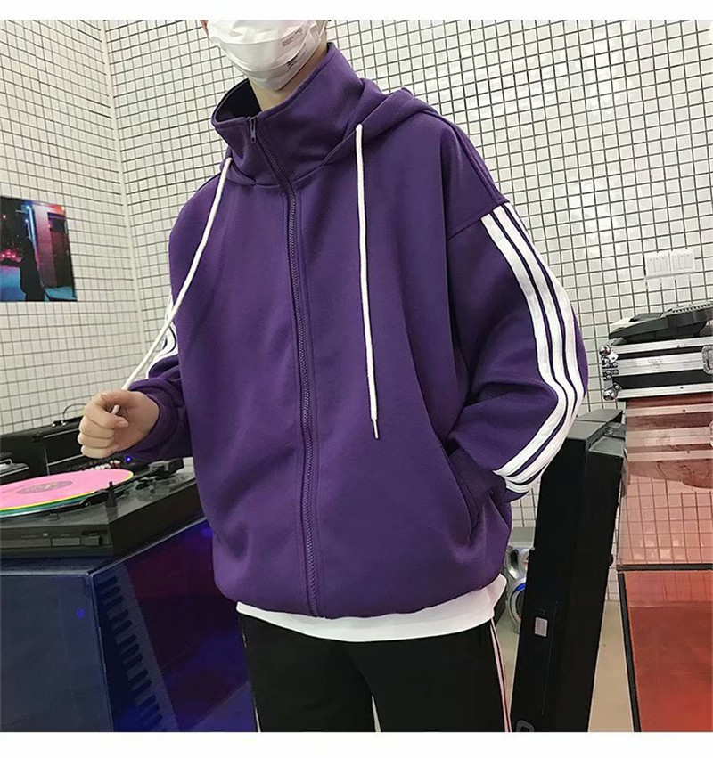 ジップアップフードパーカー パープル（紫）【freely】PP-5 FREELY MEN 韓国メンズファッション通販サイト